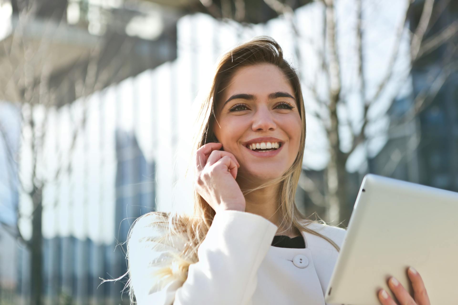 An entrepreneur talking on the phone